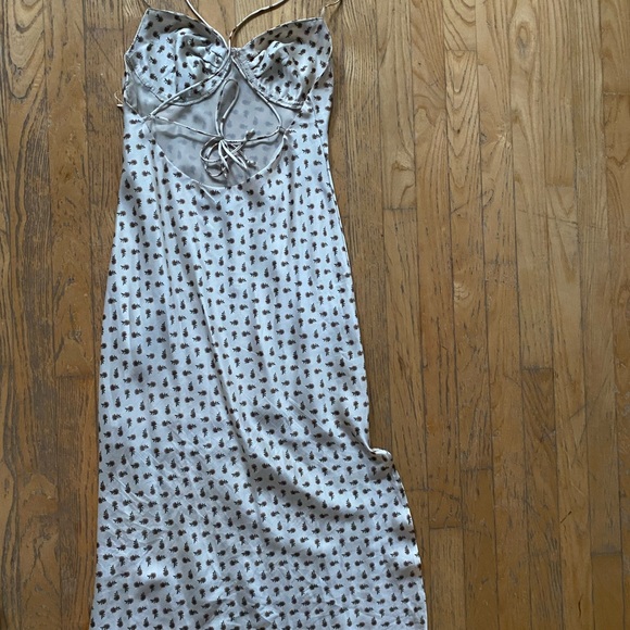 Cotton candy LA silk midi dress - Picture 2 of 4